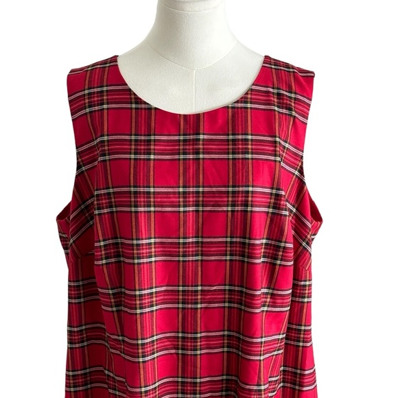 TALBOTS Womens Red Tartan Plaid Wool Blend Flounce Hem Sheath
Dress Size 16WP 16 - Picture 3 of 11